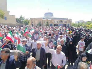 مردم ایلام در حمایت از مظلومان غزه راهپیمایی کردند
