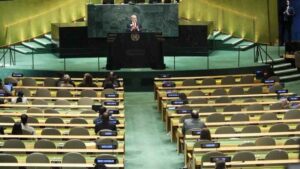خروج گسترده رهبران جهان از سالن مجمع عمومی در اعتراض به سخنرانی نتانیاهو