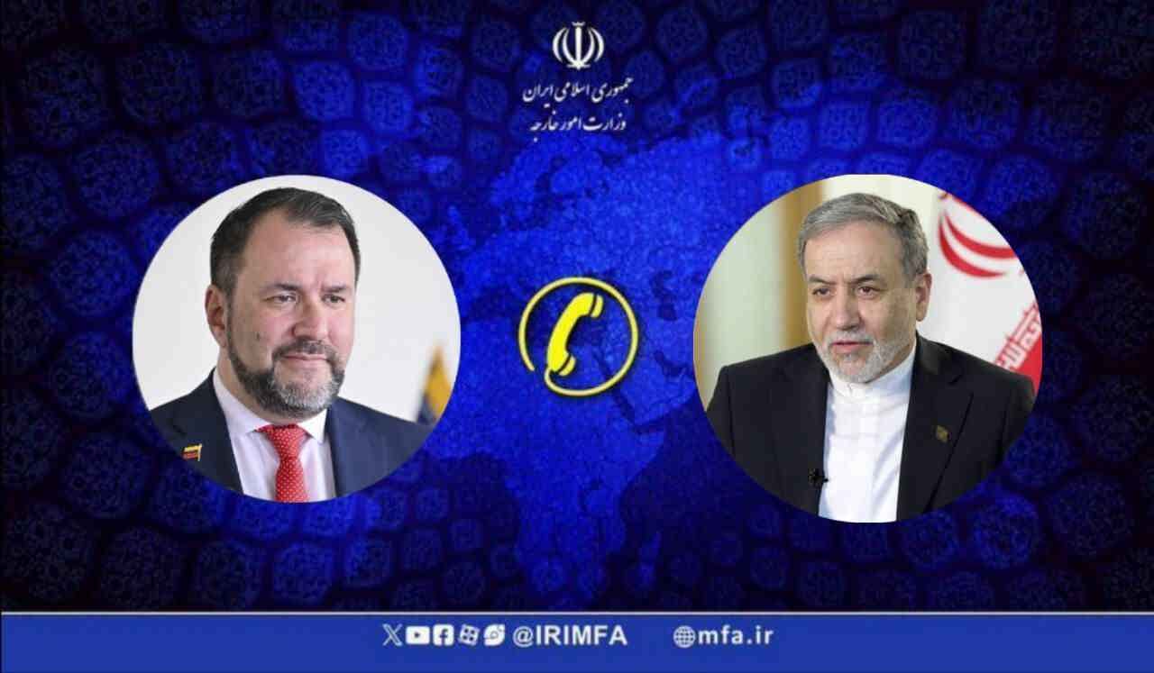 گفت وگوی تلفنی عراقچی با وزیر خارجه ونزوئلا درباره آخرین تحولات متعاقب تجاوز نظامی آمریکا