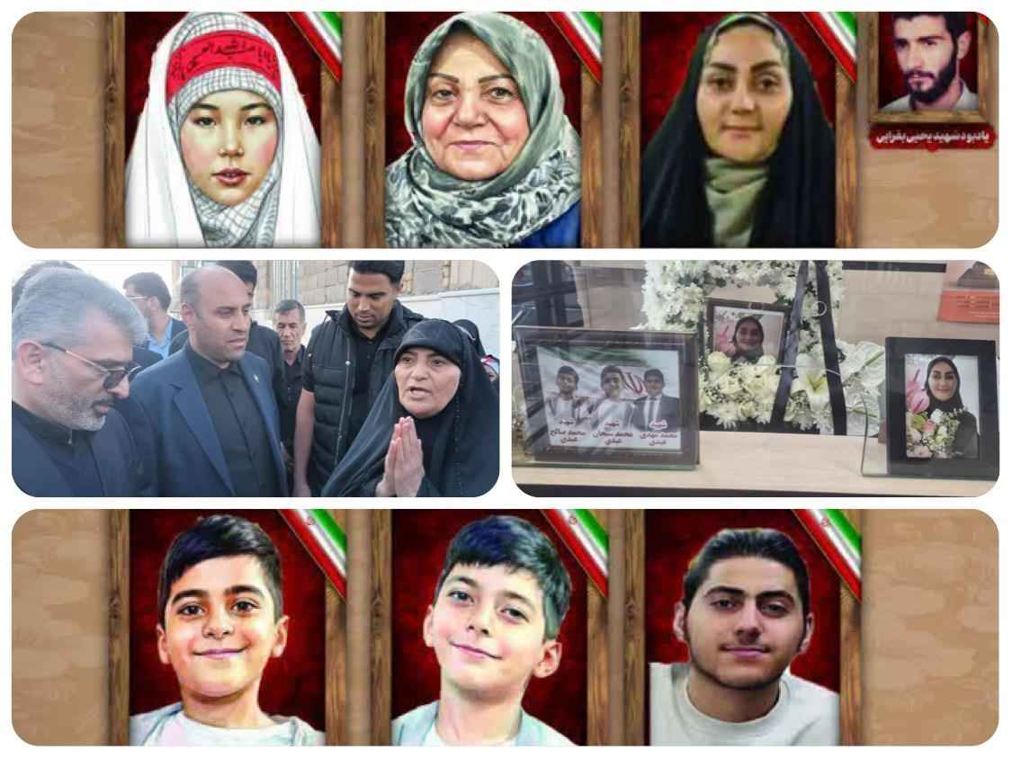 وداع خانواده بانک مسکن با همکار شهید جنگ رمضان / «فرزانه بقرایی» و فرزندانش تا بهشت بدرقه شدند