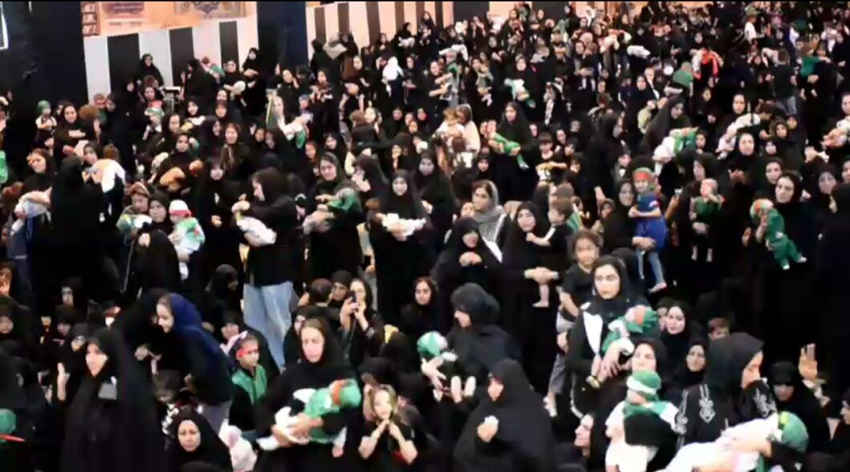 نذر نوزادان ایلامی به یاد خردسال‌ترین شهید و سرباز کربلا