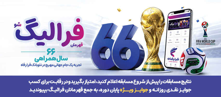 فهرست برندگان پایان دوره قرعه‌کشی طرح «فرالیگ» بانک رفاه کارگران اعلام شد