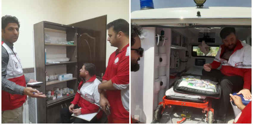 بازدید مسئولان معاونت امداد هلال‌احمر ایلام از پایگاه امداد و نجات شباب